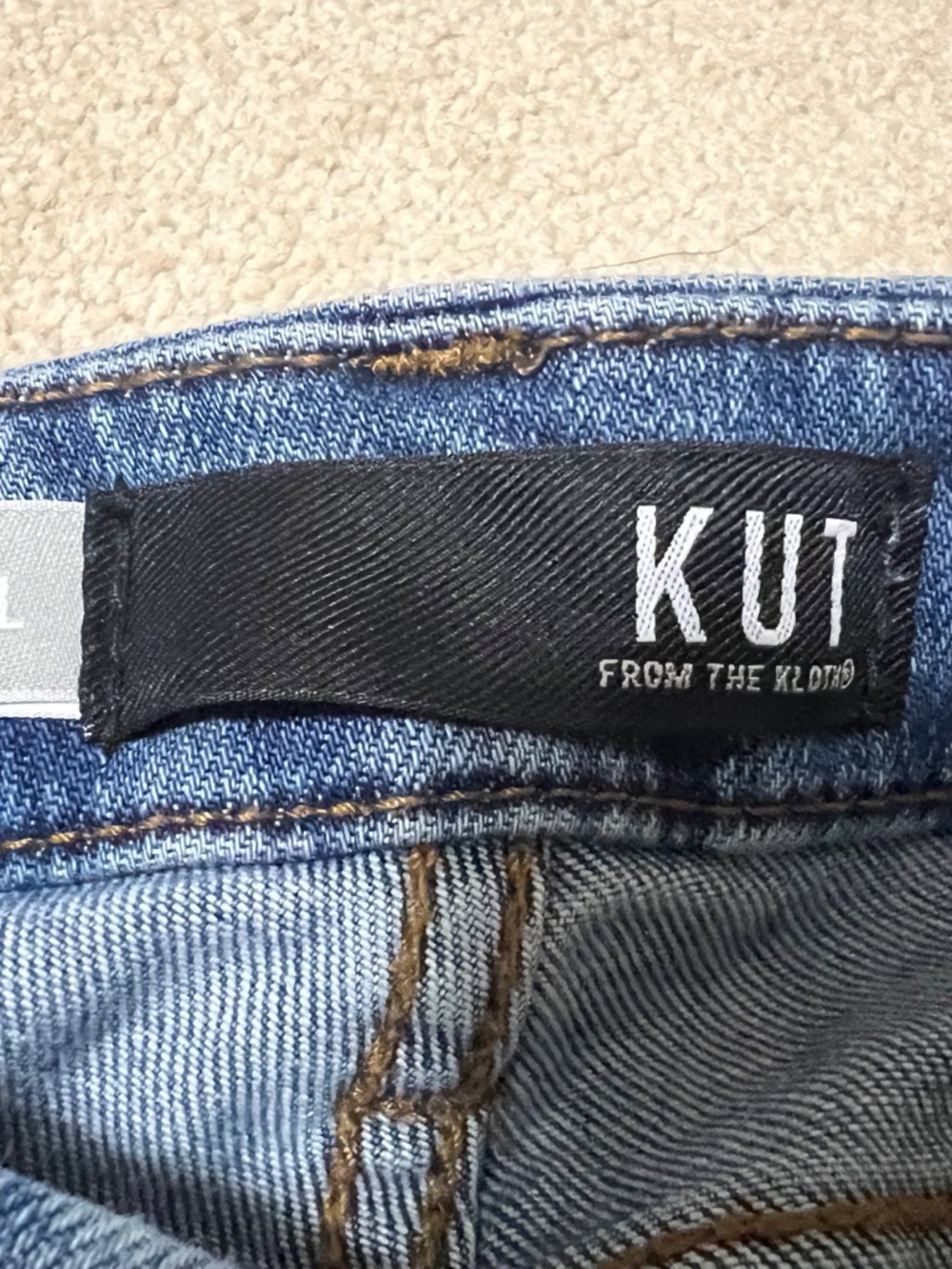 KUT from the Kloth Meg Fab Ab Wide Leg Size 2L High Rise Raw Hem Like new - Picture 5 of 6